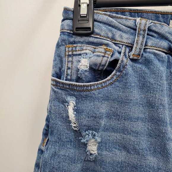 Hammer Jeans Junior's Medium Wash Super Distressed High Waist Ripped Skinny Sz 1 - Picture 3 of 7